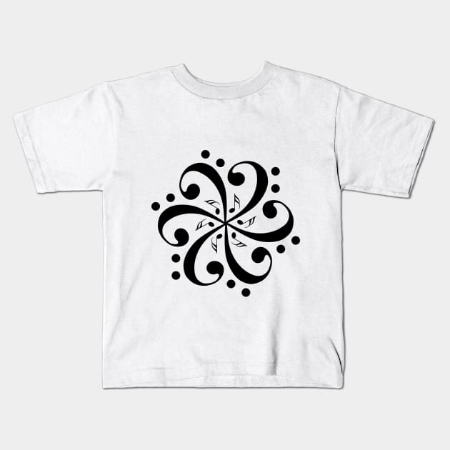 Fa key mandala Kids T-Shirt by hedehede